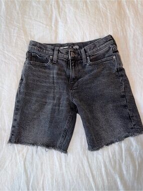 Old Navy Black Washed Denim Bermuda Shorts